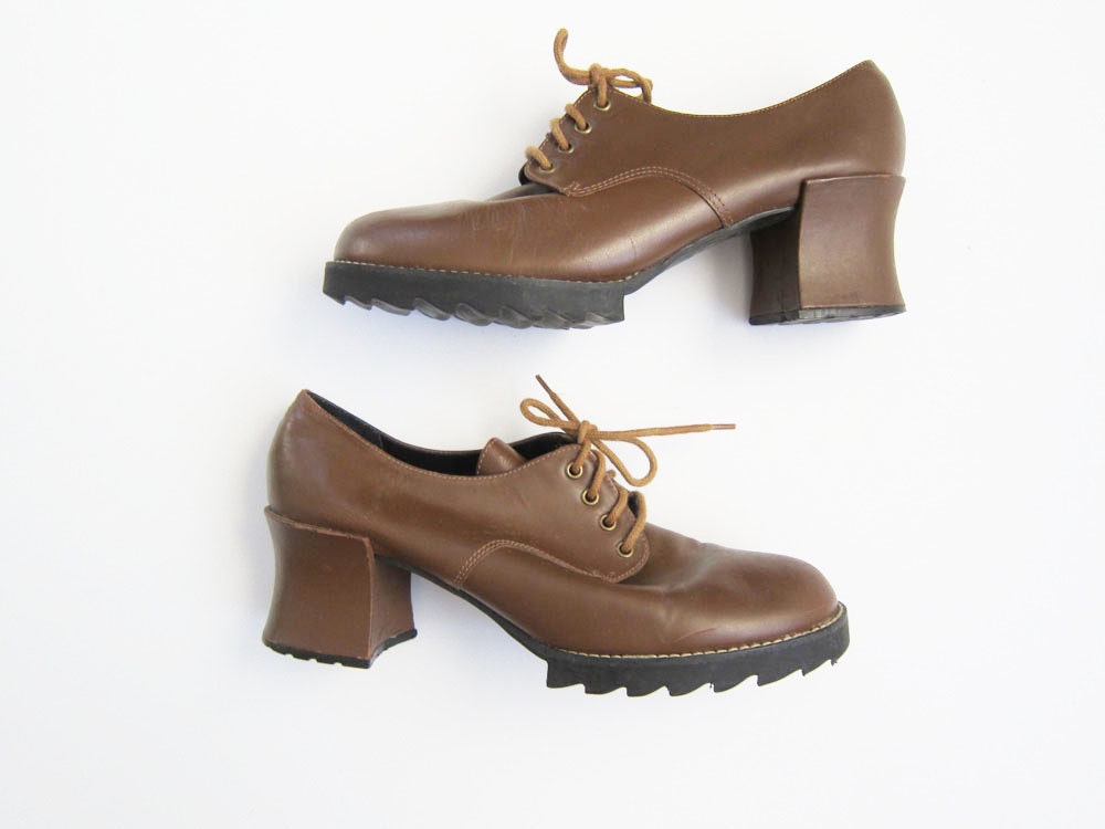 90s chunky platform heels