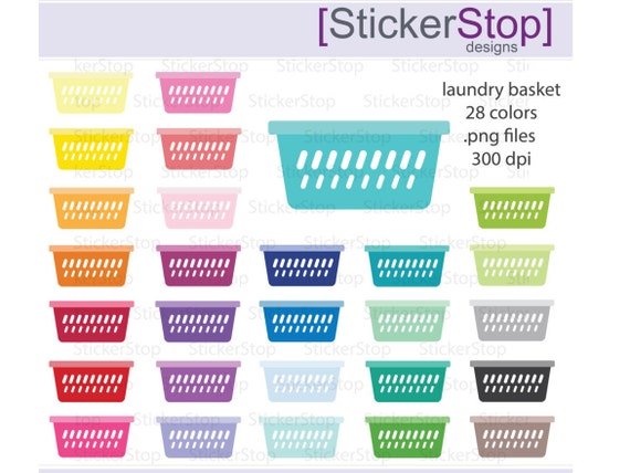 Download Laundry Basket Clipart 28 colors PNG Digital Clipart