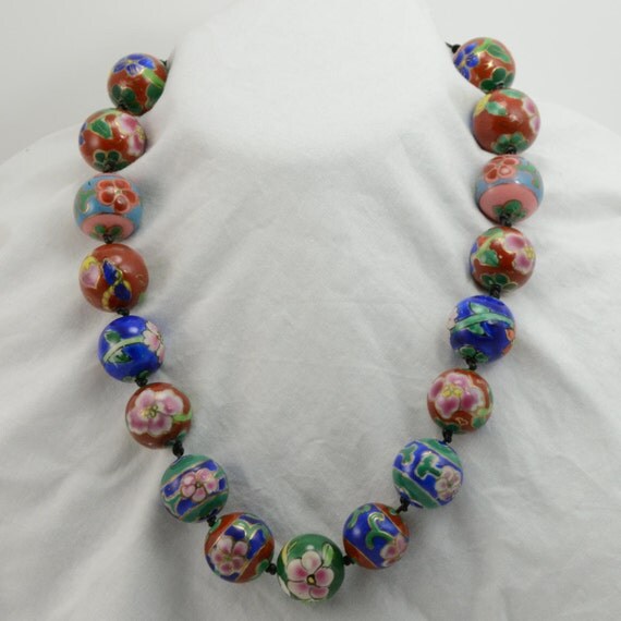 Cloisonné Beaded Necklace