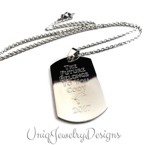 Graduation Jewelry Graduation Dog Tag by UniqJewelryDesigns
