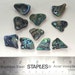 10 Unique Abalone Buttons, Paua Shell Buttons, Freeform Triangle Natural Buttons, Handmade Buttons, Pearl Blue Green and Turquoise