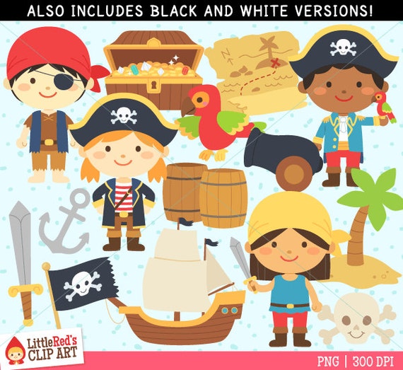 Pirate Clip Art and Digital Stamps personal and commercial