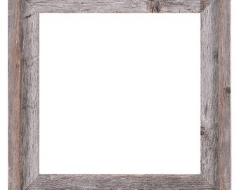 12x12 –2" wide Barnwood Reclaimed Wood Open Frame (No Glass or Back)