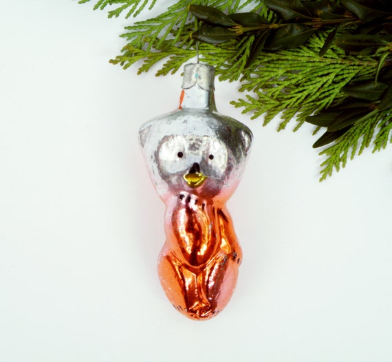 orange teddy bear glass christmas tree ornament soviet orange orange teddy bear glass christmas tree ornament soviet orange
