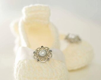 Crochet Baby Blessing Booties