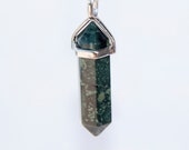 Kambaba Jasper Pendant Gemstone Point Crystal Necklace
