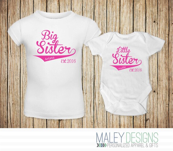 Big Sister Little Sister Outfits Matching Sister Shirts