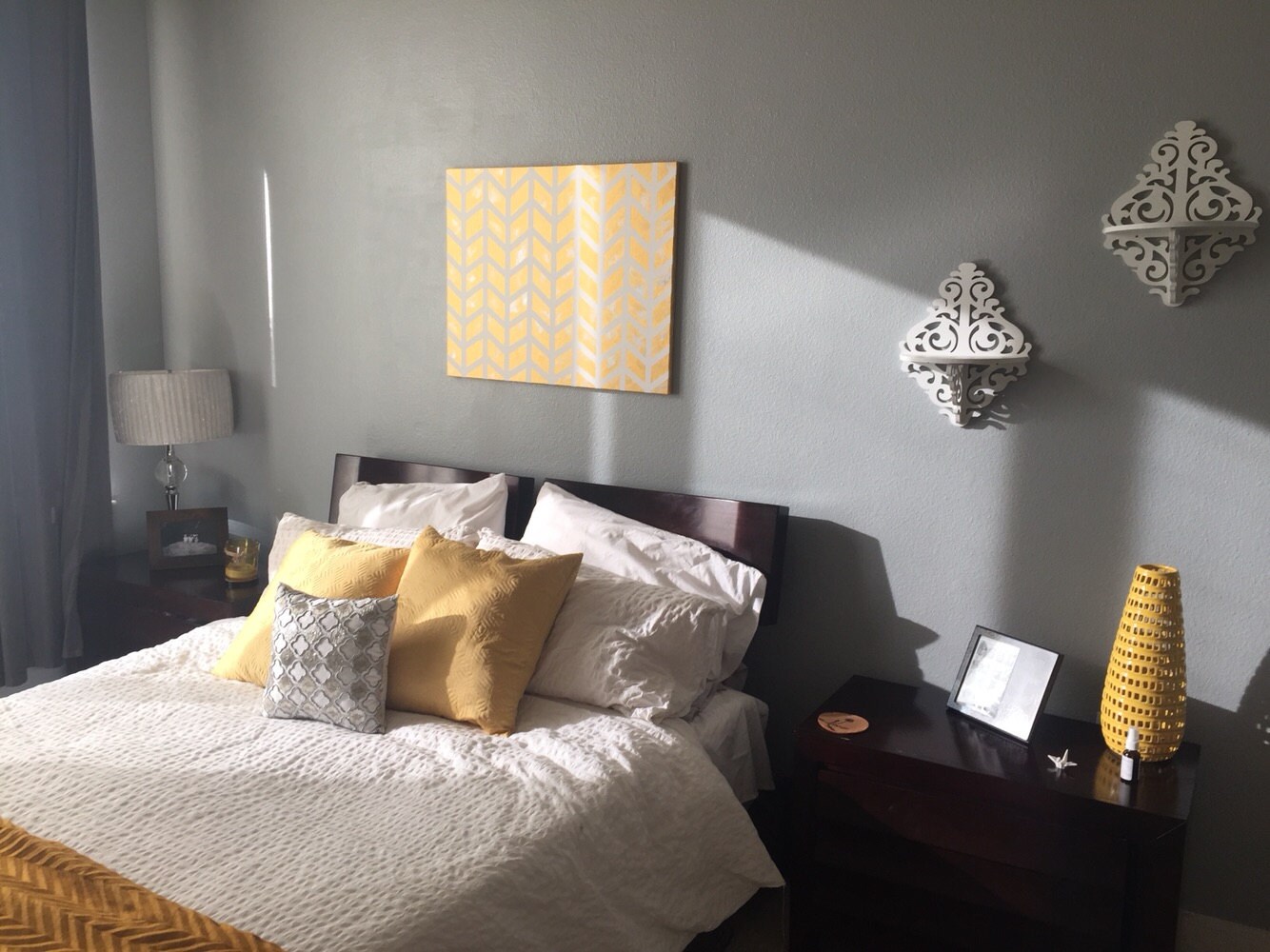 Gold Chevron Painting Metallic Gold Wall Art Modern Gold