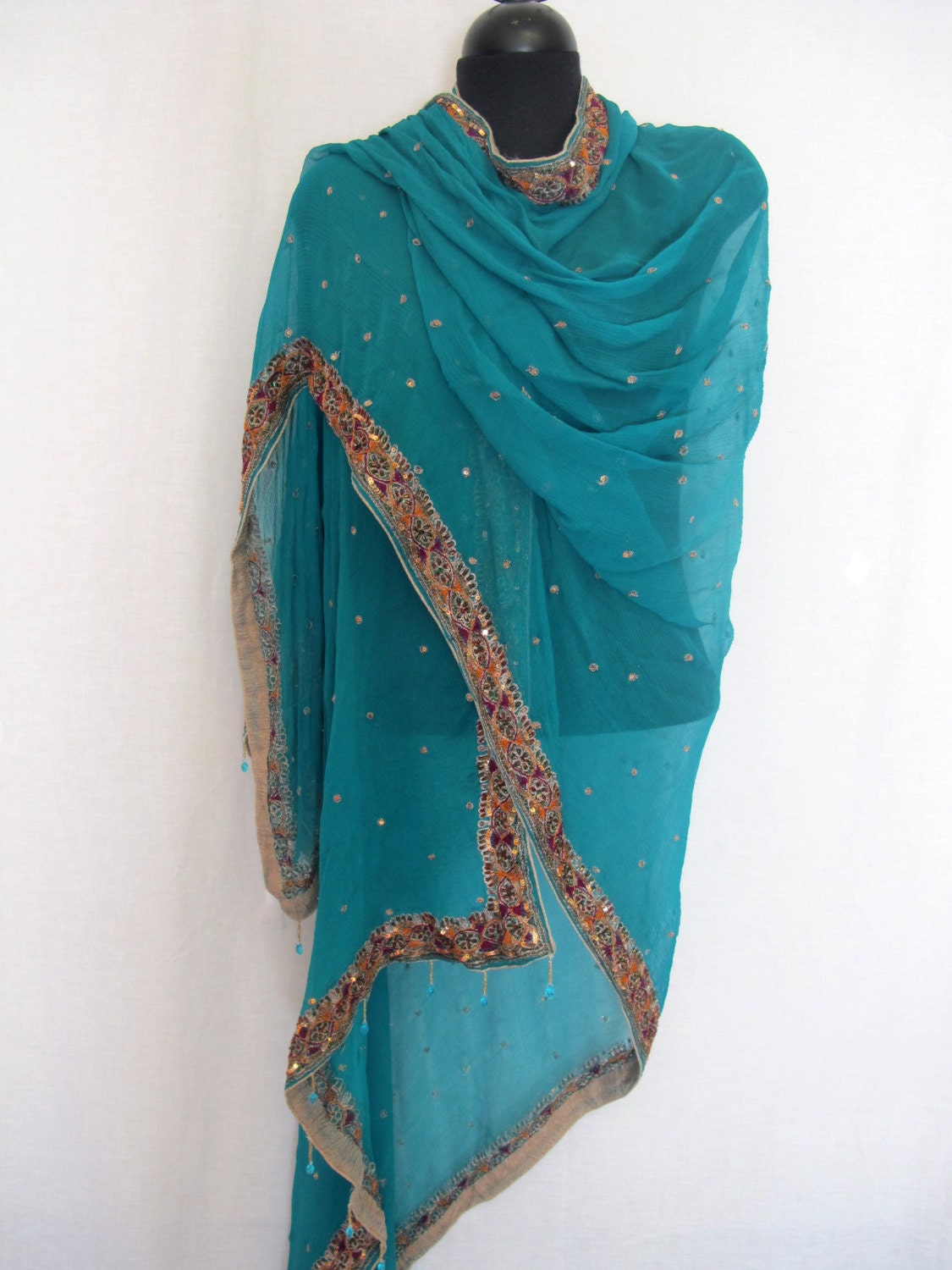 gown with shawl indian
