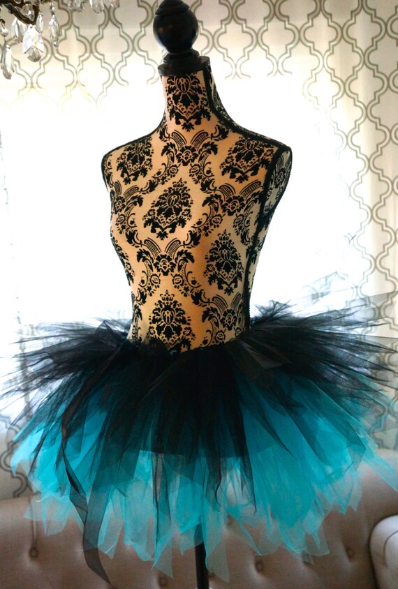 Adult Tutu Black and Blue Tutu Turquoise Tutu Halloween