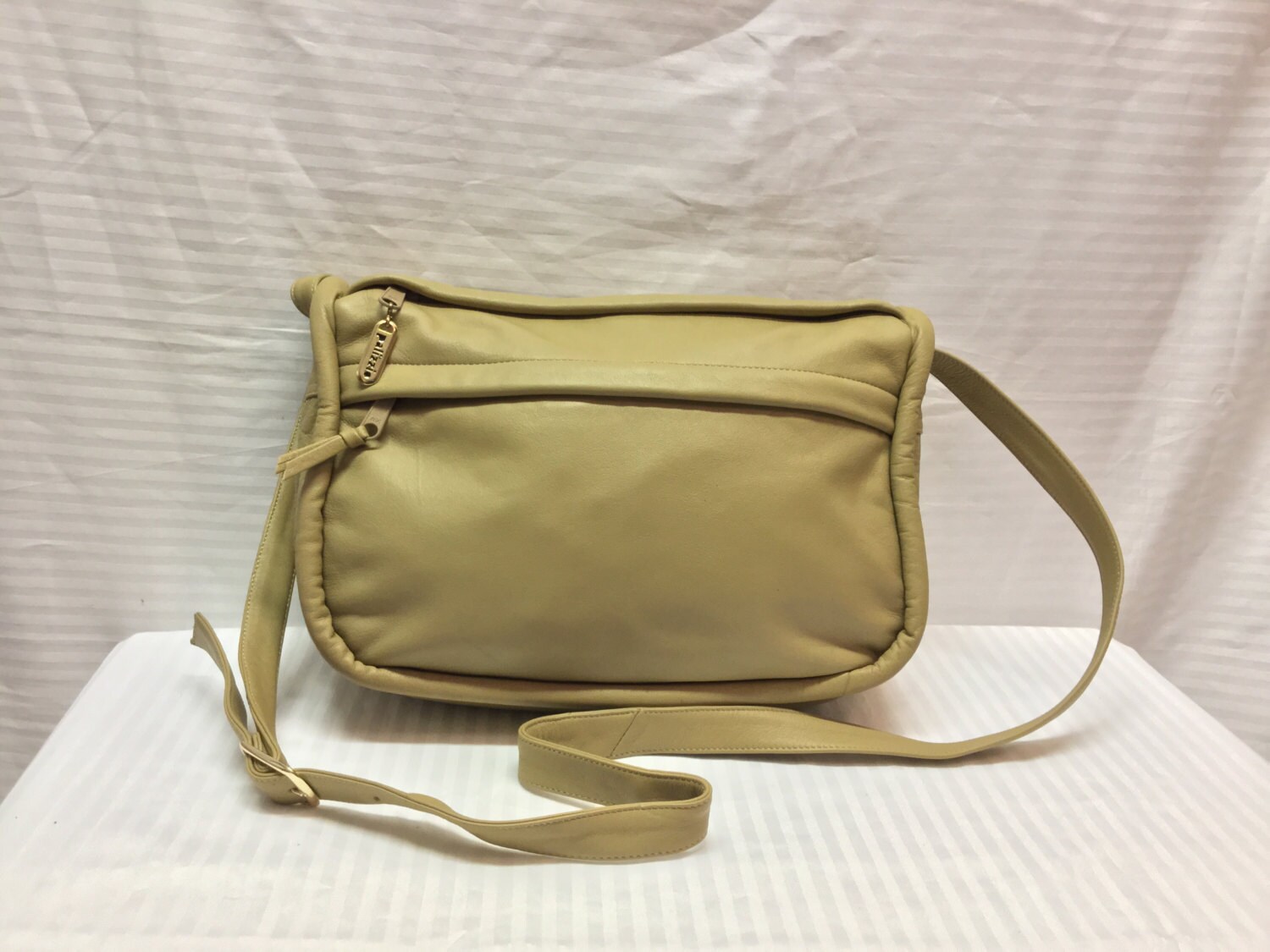 Palizzioleather pursebag Tan Leather Shoulder by crazygoodbananas