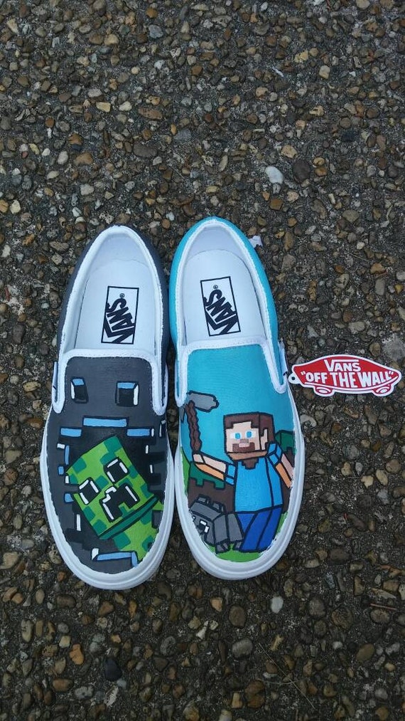 Handpainted Minecraft Shoes