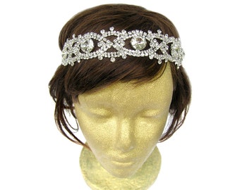 1920 Headpiece, Wedding Accessories, Great Gatsby Headpiece, Flapper Headband, Bridal Headpiece, 1940s Dress, Bachelorette Veil