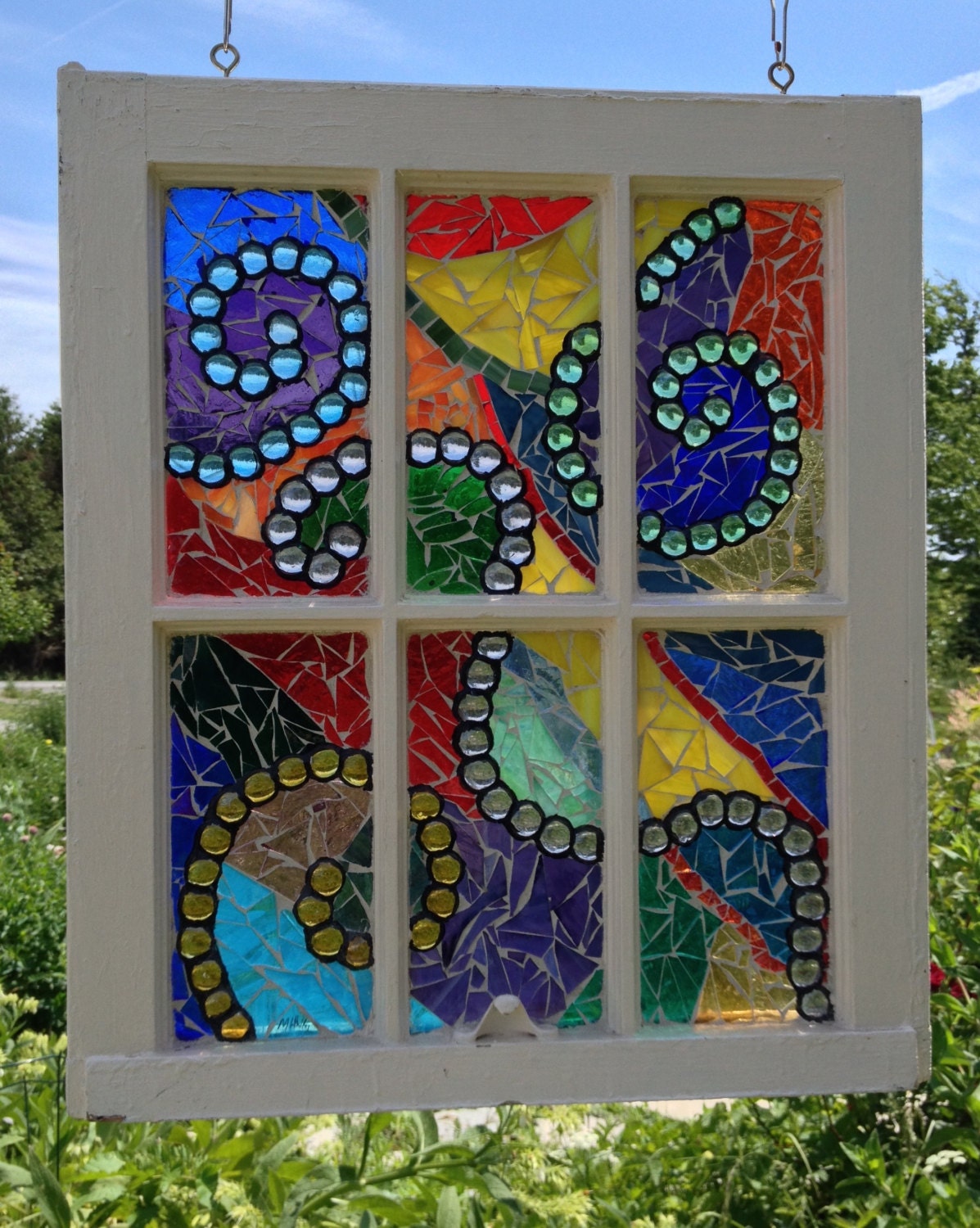 Rainbow Stained Glass Window Stained Glass Mosaic Panel