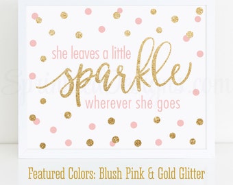 Insane image within she leaves a little sparkle wherever she goes free printable Decisive image for she leaves a little sparkle wherever she goes free printable