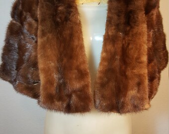 FREE SHIPPING 1950 Mink Fur Wrap