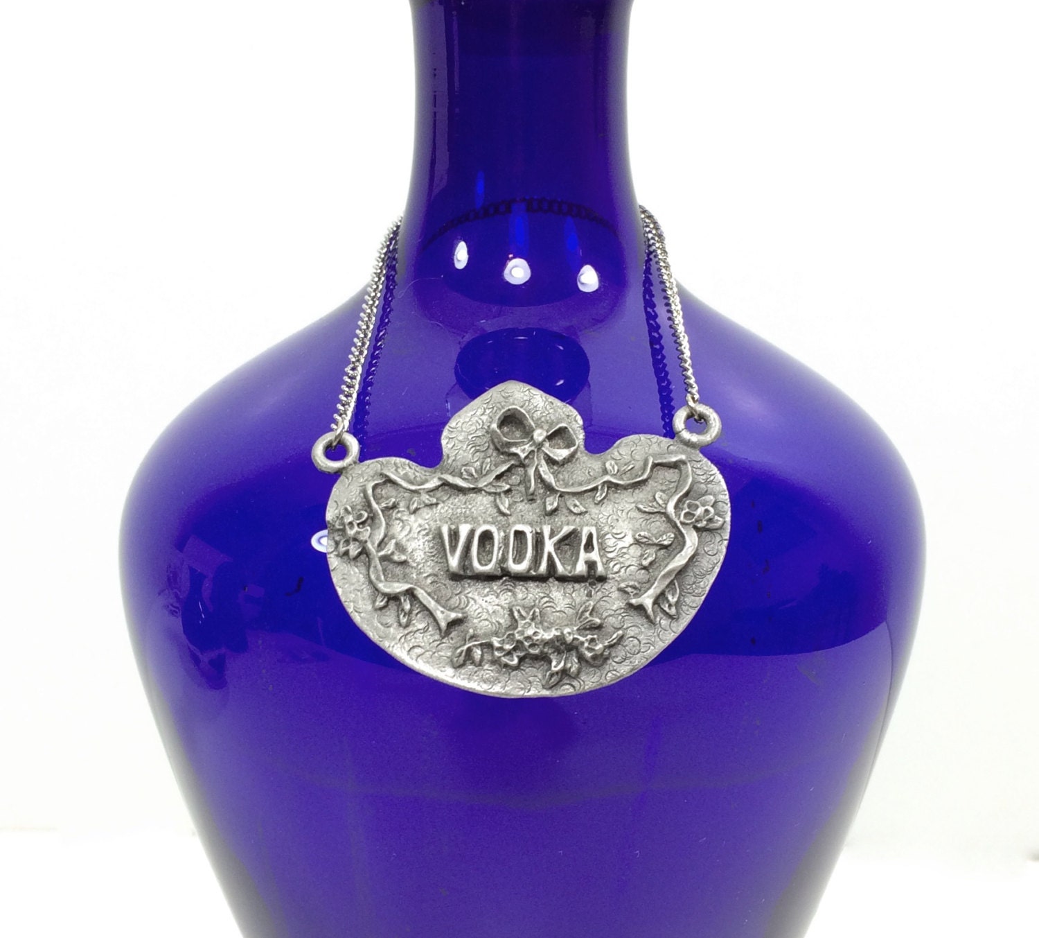 Vintage Vodka Liquor Bottle Decanter Label / Tag by Heritage