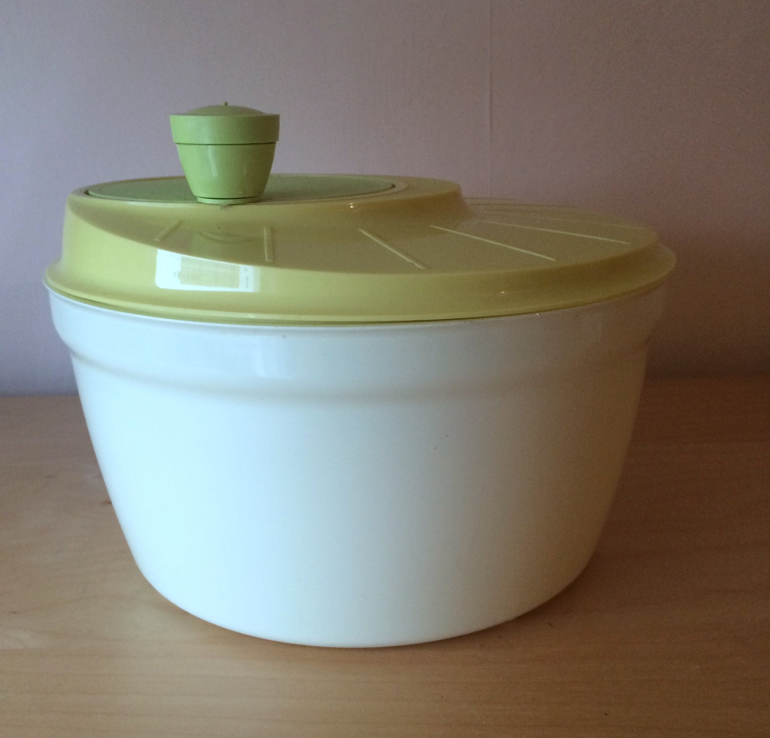 Vintage Lime Green Salad Spinner Made by Moulinex