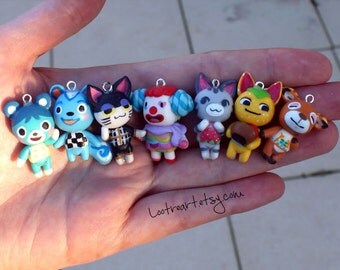 Animal Crossing villager as a 3ds or phone strap charm CHOOSE your FAVORITE/DREAMIE
