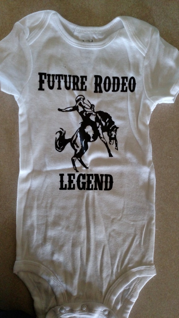 Infant Boys Western Rodeo Cowboy Onesie size 18 months White