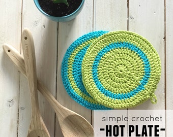 Crochet Hot Plate Pattern, Crochet Hot Pad Pattern, Crochet Potholder Pattern, Hot Pad Pattern, Potholder Pattern, Hot Plate Pattern