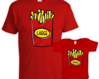 Father Son Matching Shirts Matching Father And Baby Large Fry And Small Fry Father And Daughter Shirts Family Shirts Baby Bodysuit DN-628629