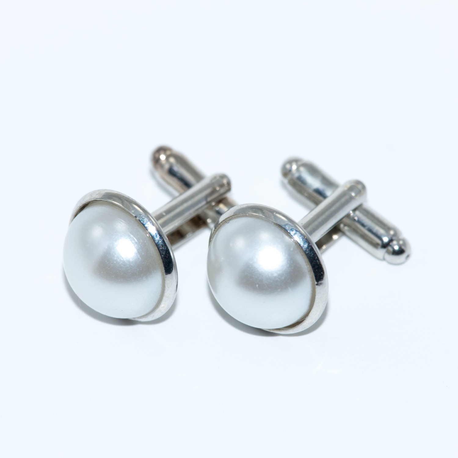 Pearl Cufflinks / Ivory or White / Men's Accessories