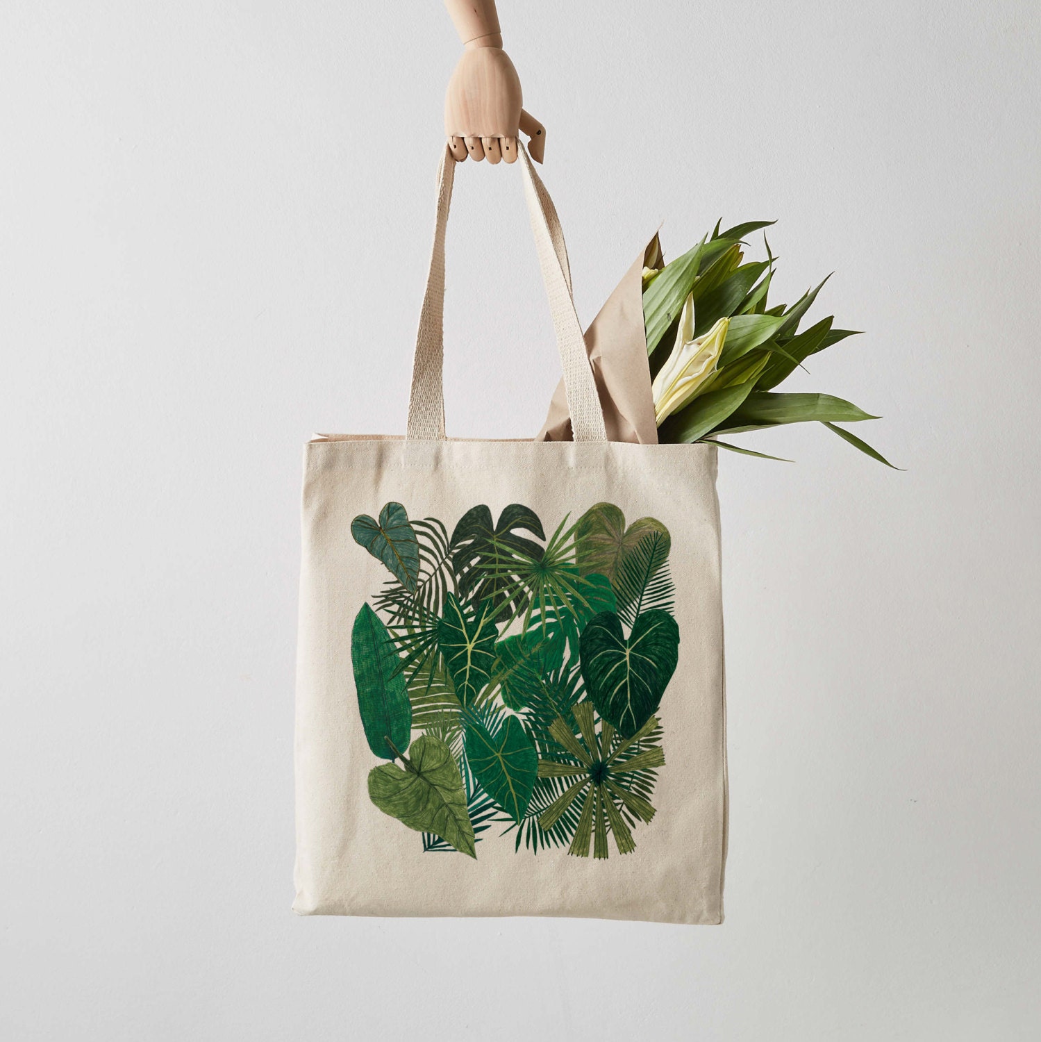 Botanical Plants Canvas Tote Bag Plant bag botanical print