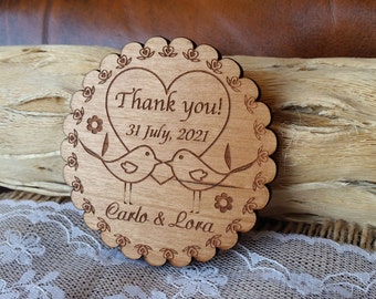 Wedding Favor Wood Thank You Rustic Cards Wedding Favor Wood Thank You Rustic Cards