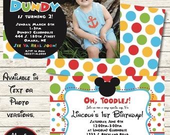 Mickey Mouse Invitation - Mickey Mouse Clubhouse Invitation - Photo Invite - Mickey Mouse Party - Mickey Mouse Birthday - Mickey Mouse Decor