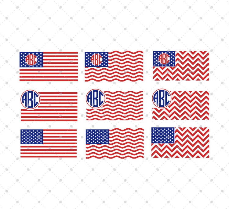 Download American Flag svg cut files American Flag Monogram by ...