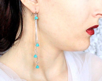 dainty earrings turquoise jewelry mint earrings girlfriend gifts silver earrings gift/for/daughter elegant earrings romantic gift mom пя83