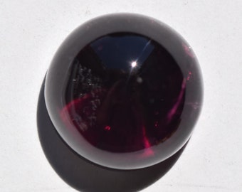 Rubellite Tourmaline Cabochon, Intense Dark Pink to Red Rubellite, Circle Shape, 15 mm in dia., 15.55 ct