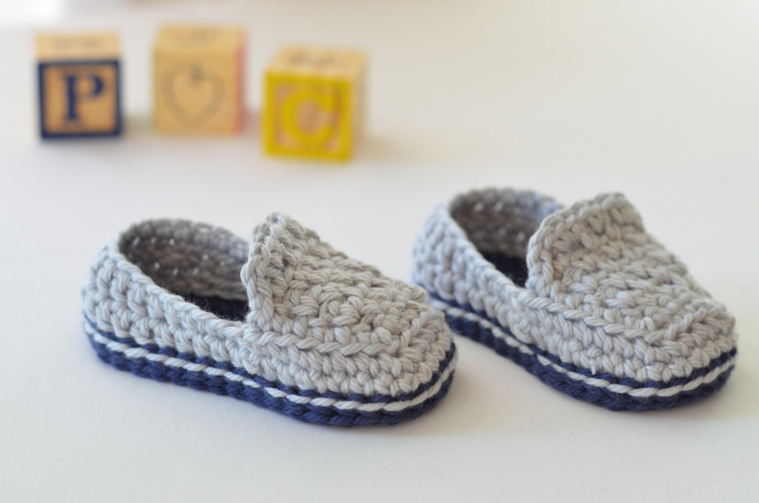 Crocheted Casual Baby Loafers // Baby Boy Shoes