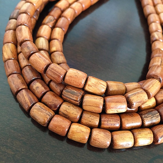 Bayong Wood Tube Beads, Natural Wood Cylinder Shaped Beads, Brown Wooden Tube Beads, 6x6mm to