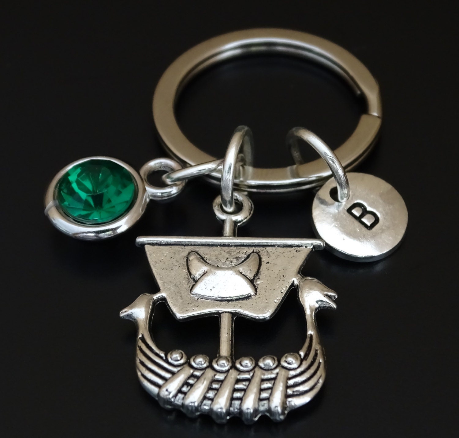 Viking Ship Keychain Custom Keychain Custom Key Ring Viking