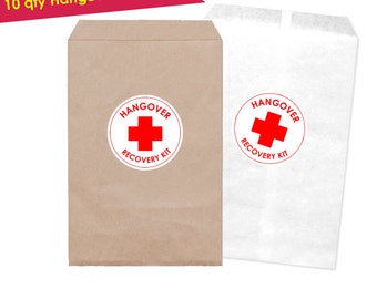 Hangover Kit Sticker- Bachelorette Party Stickers- Hangover Kit Tag- Hangover Kit Bag- Bachelorette Hangover Kit- Bachelor Party Favors