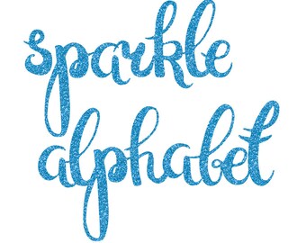 blue glitter letter etsy