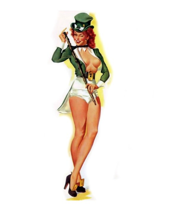st patricks day pin up girl wallpaper