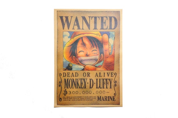 One Piece Monkey D. Luffy Art Print Poster/ by PaperTownOfLove