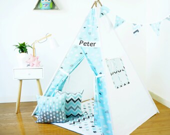 Kids Teepee (Play Tent, Childrens Teepee, Teepee Tent, Kids Tent, Tipi, Playhouse, Play teepee, Childrens Tipi, Wigwam, Kids Room Decor)