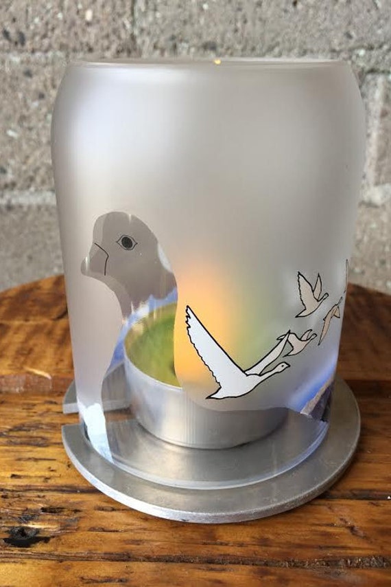 Grey Goose Glass Bottle Candle Holder With by