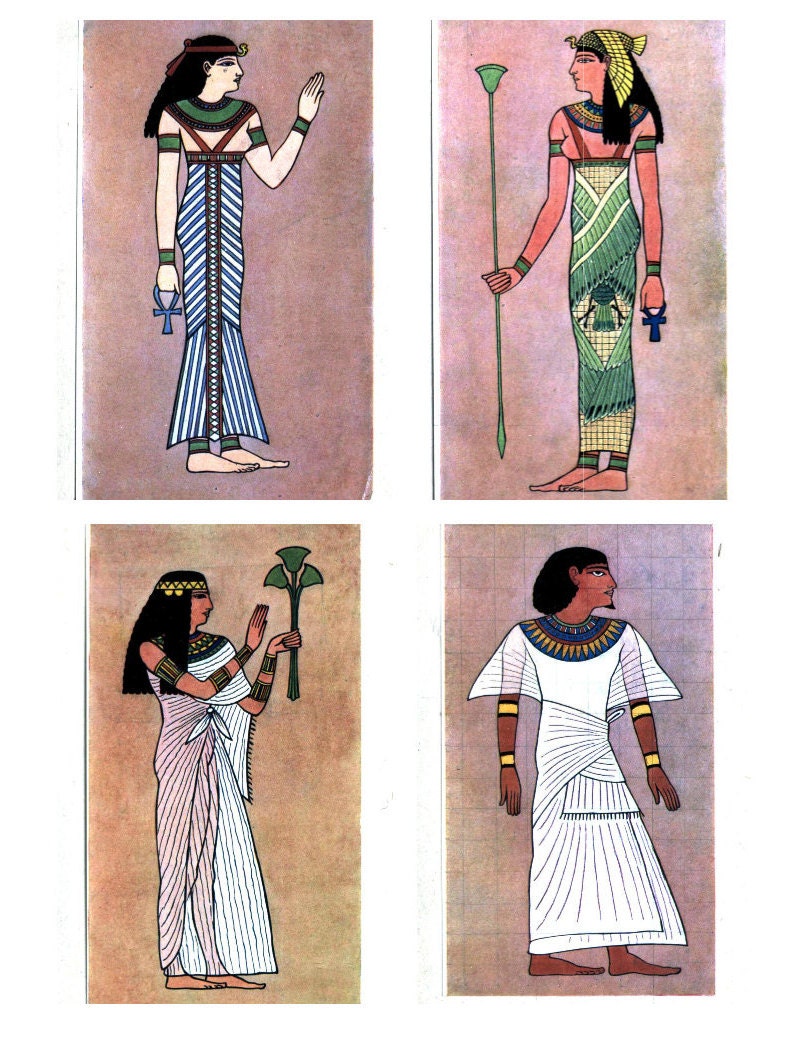 Egyptian Profiles by VintageVixenBooks on Etsy