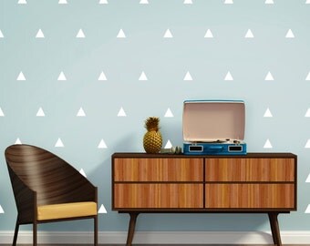 H870 Papier Peint Adhésif 3D Motif Triangle - Autocollant Mural Removable Sinsin