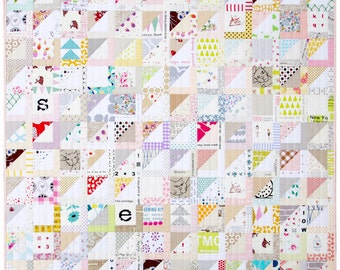 Half Square Triangle Variation Quilt Pattern (pdf file)