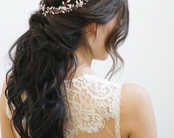 Crystal Halo, Rhinestone Halo, Beaded Halo, Crystal Headband, Crystal Hair Vine, Rhinestone Headband, Rhinestone Hair Vine, Boho Hair Piece