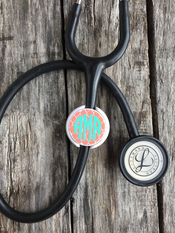 Stethoscope ID Tag Stethoscope Name Tag Monogram