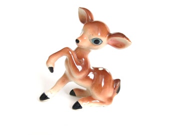 Japan Deer Figurine, Mid Century Home Decor, Vintage Fawn Figurine