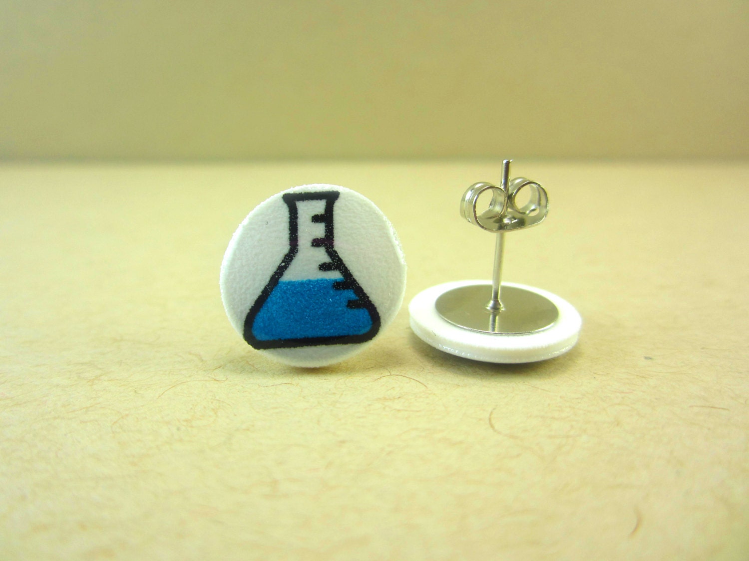 Science Earrings Chemistry Earrings Beaker Earrings by RuckusPop