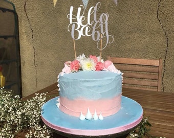 Hello Baby - Baby shower cake topper